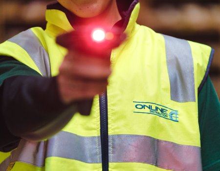 3PL operator with hand held scanner